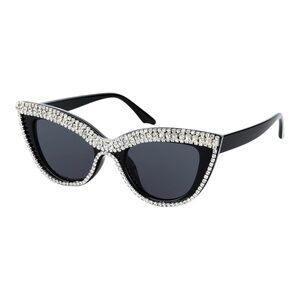 Oversized Rhinestone Cat-Eye Sunglasses